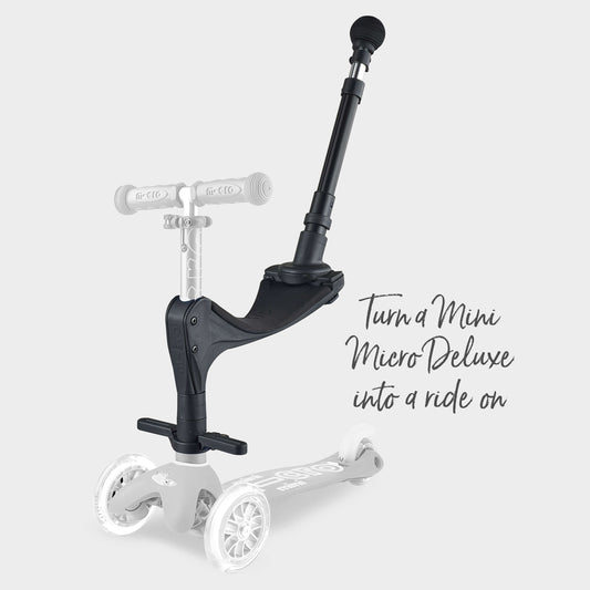 Mini Micro 3in1 Deluxe Set - Seat Push Handle and Footrest: Black