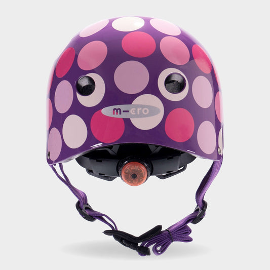 Printed Helmet for Bikes and Scooters: Purple Dot