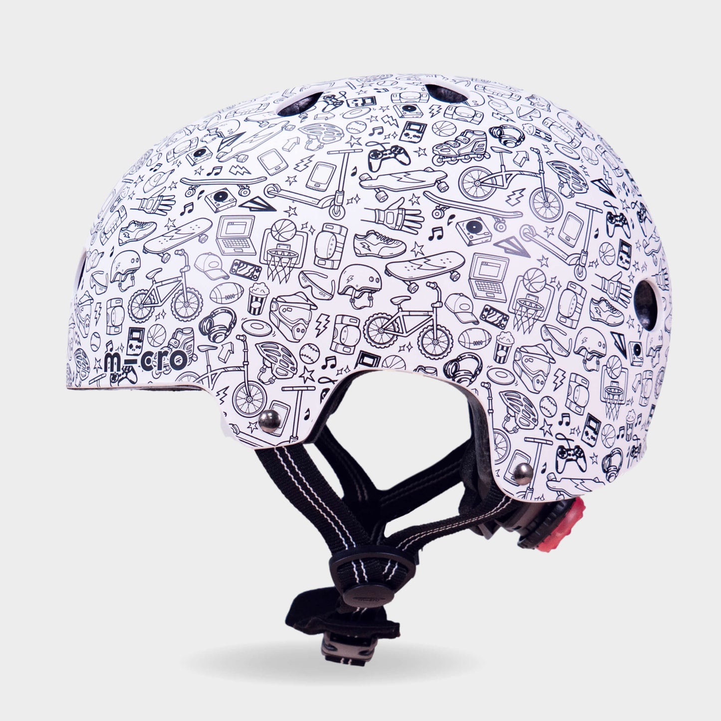 Printed Helmets for Bike and Scooters: Doodle Print