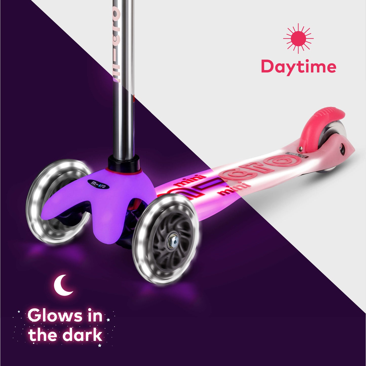 Mini Micro Glow LED Deck: Frosty Pink