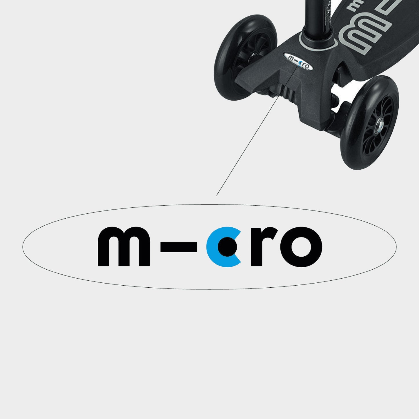 Mini Micro Logo Sticker: Black