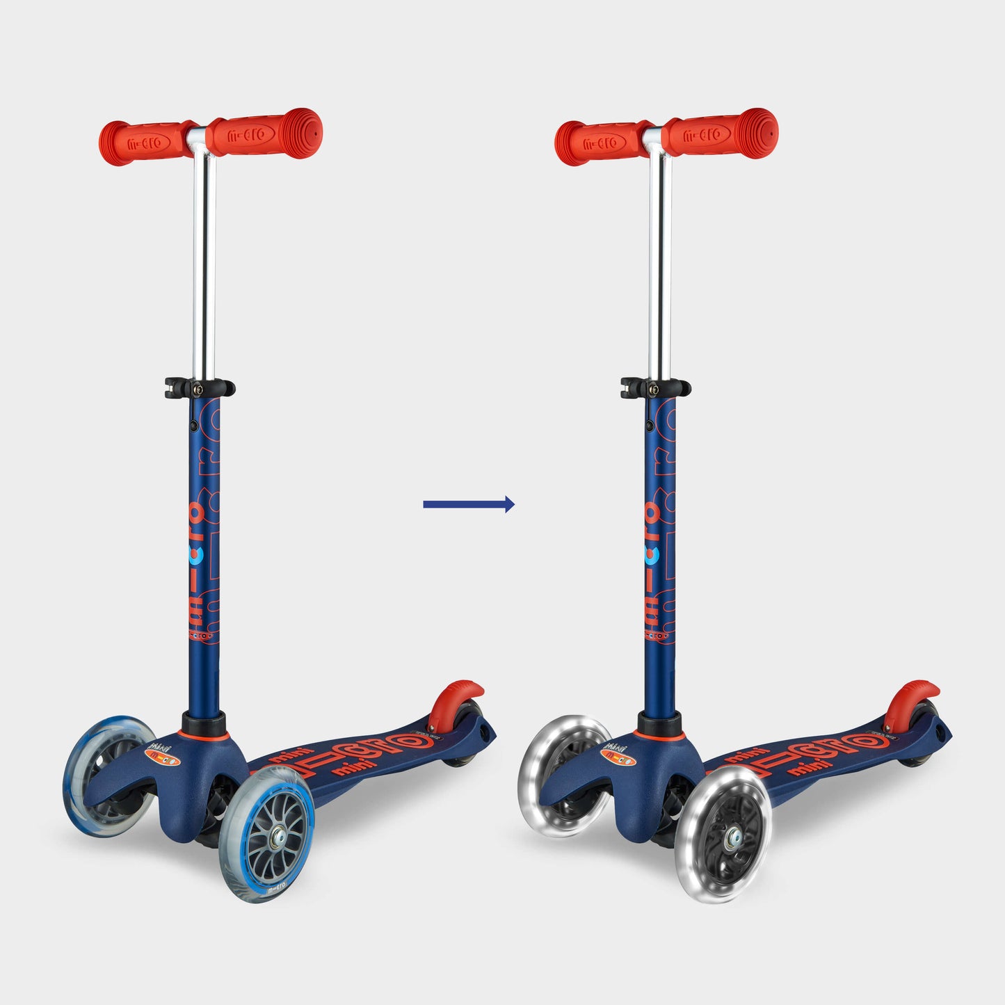 Mini Micro LED Front Wheels: Light up