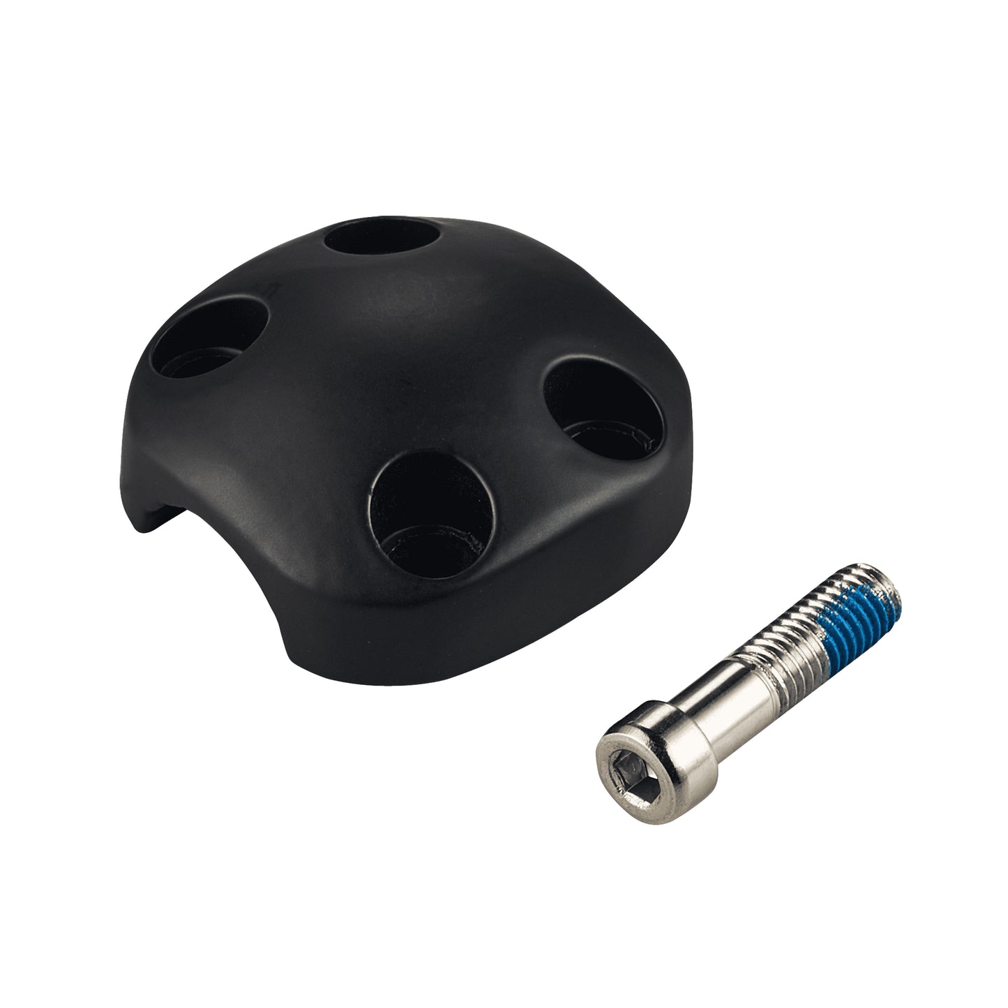 Micro Suspension Handle bar Cap with Screws: Black