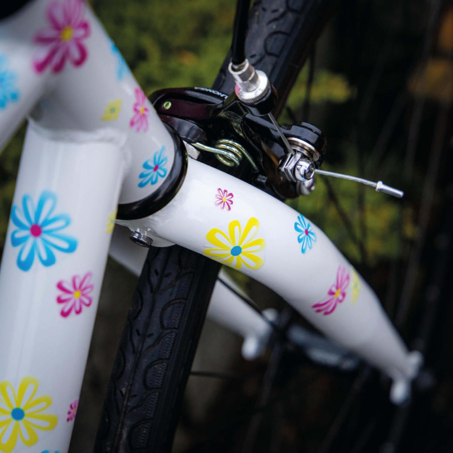 Scooter, Bike and Accessory Stickers Pack of 84 stickers: Flower