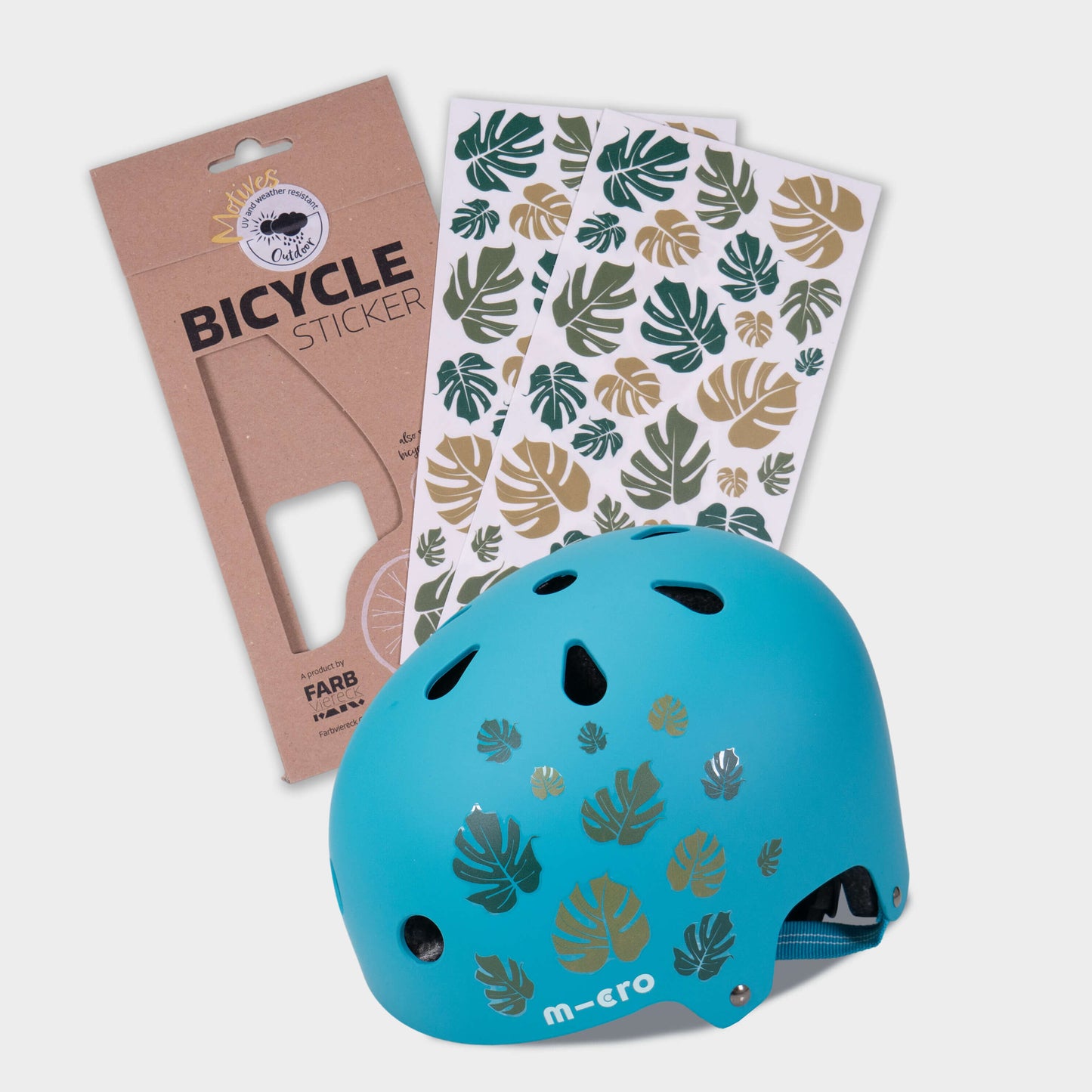 Scooter, Bike and Accessory Stickers Pack of 60 Stickers: Leaves