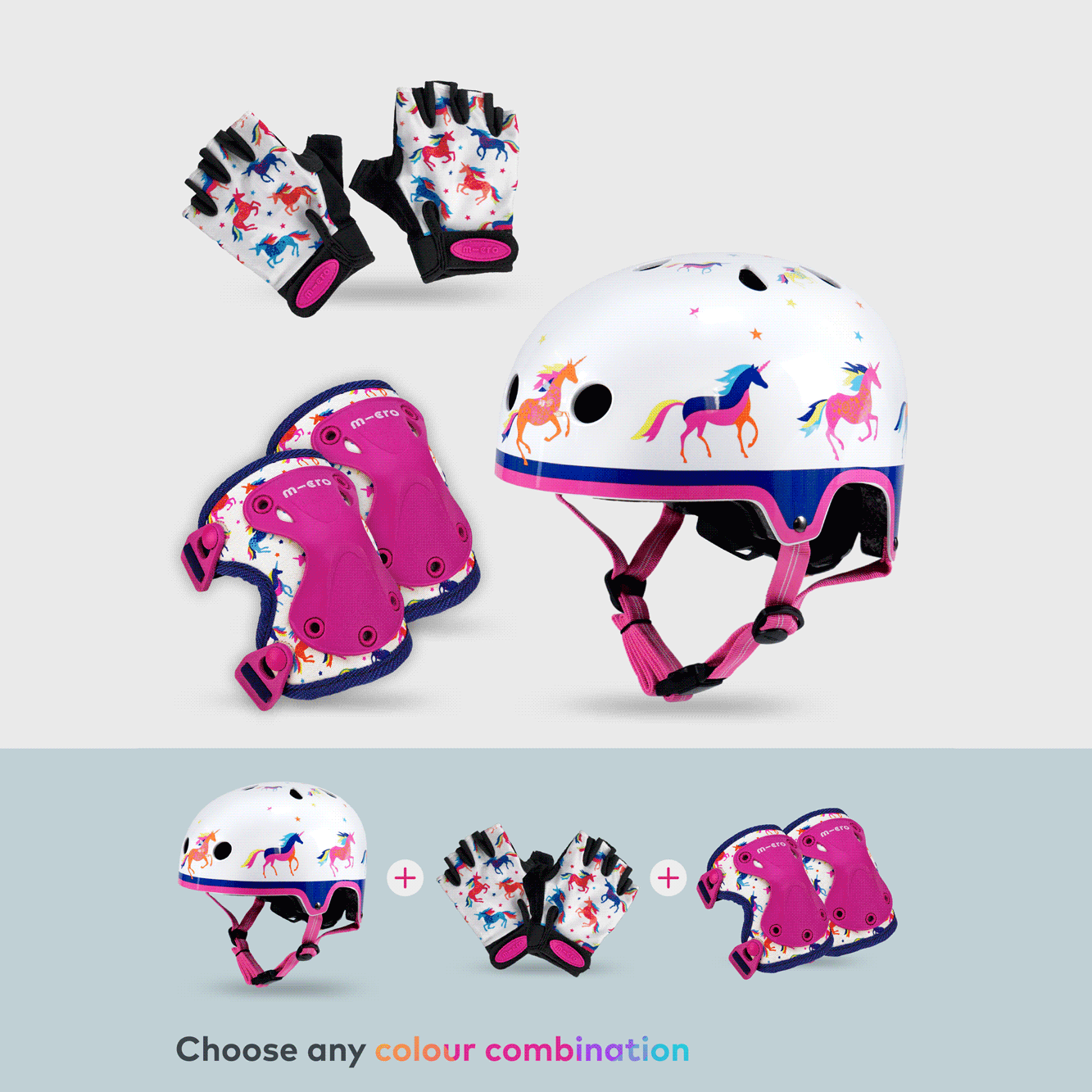 Mix and Match Safety Bundle - Helmet, Gloves & Knee Pads