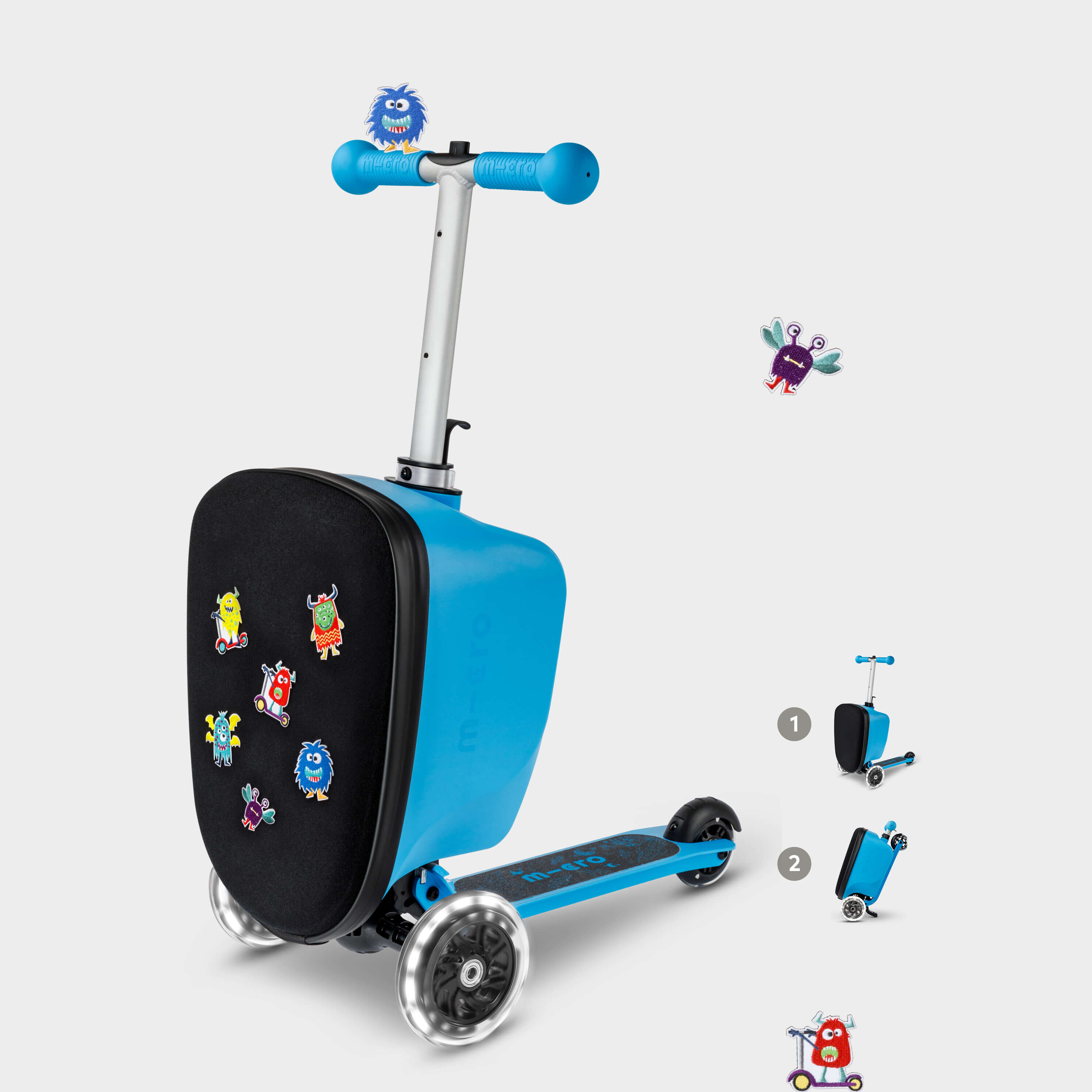 Micro Junior Luggage Velcro Blue ML0036 Micro Scooters