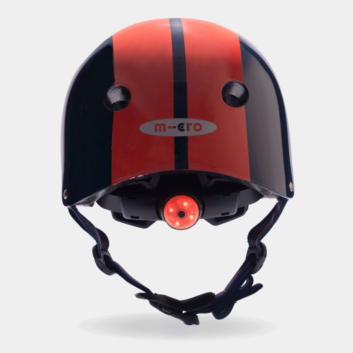 Stripe Blue/Red Printed Helmet Small