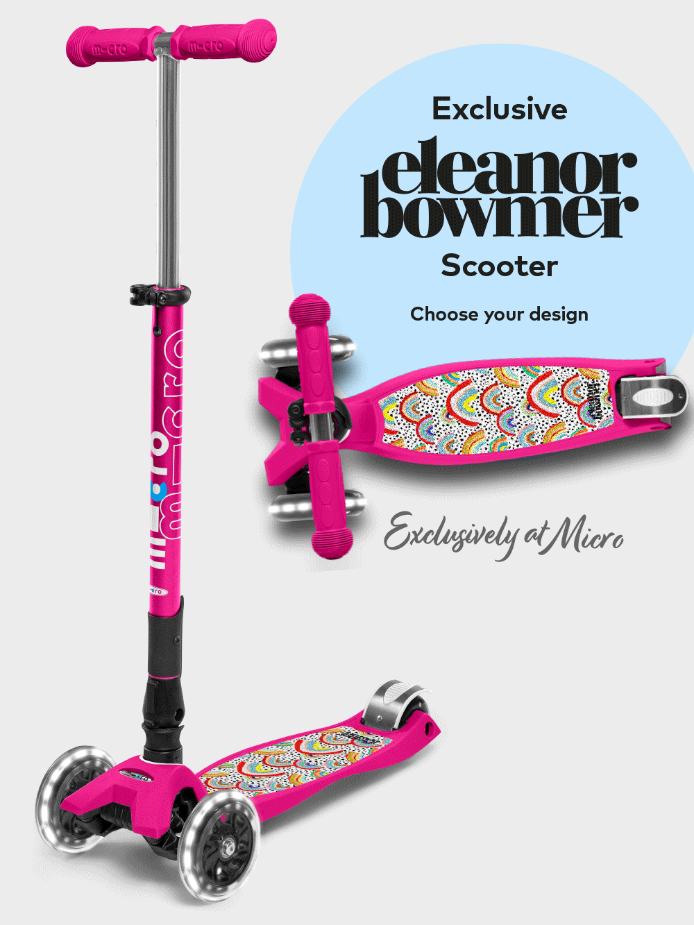 Personalised Maxi Micro Scooter Pink: CONFIGURABLE