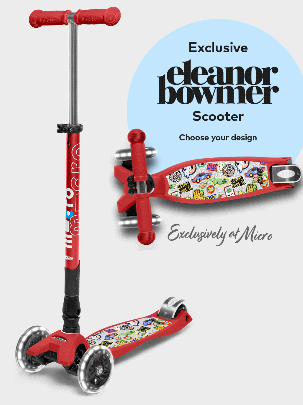 Personalised Maxi Micro Scooter Red