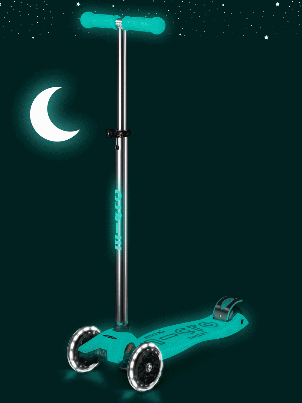 Maxi Deluxe Glow Scooter: Green