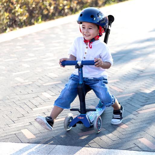 Micro scooter push along outlet handle
