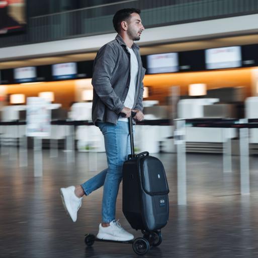 Micro Adult Luggage Scooter Black Micro Scooters