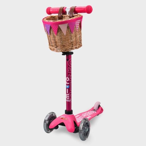 Micro ECO Wicker Basket Pink Micro Scooters