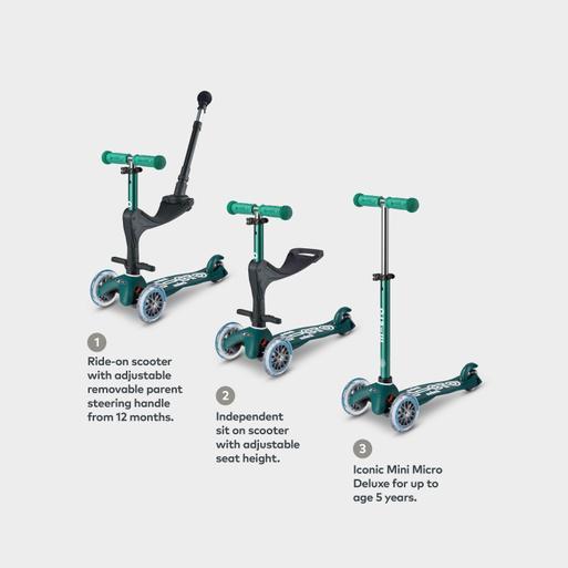 Mini micro scooter 3 in 1 deluxe clearance